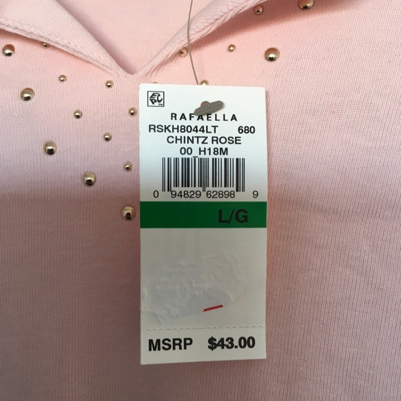 Rafaella rose Pink top size large - Picture 2 of 3